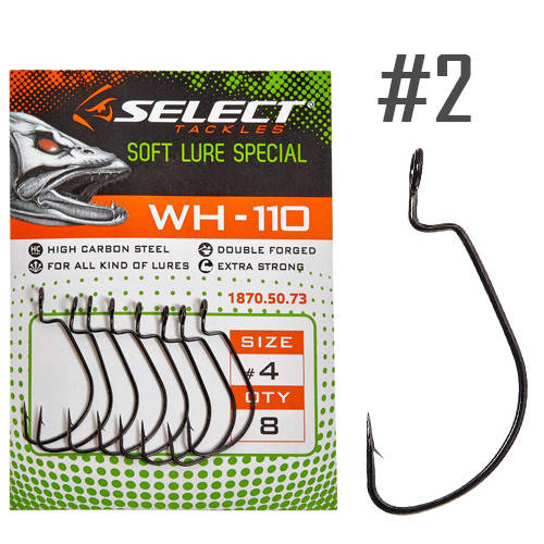 

Крючок Офсетный Select WH-110 #2 (6 шт/уп)