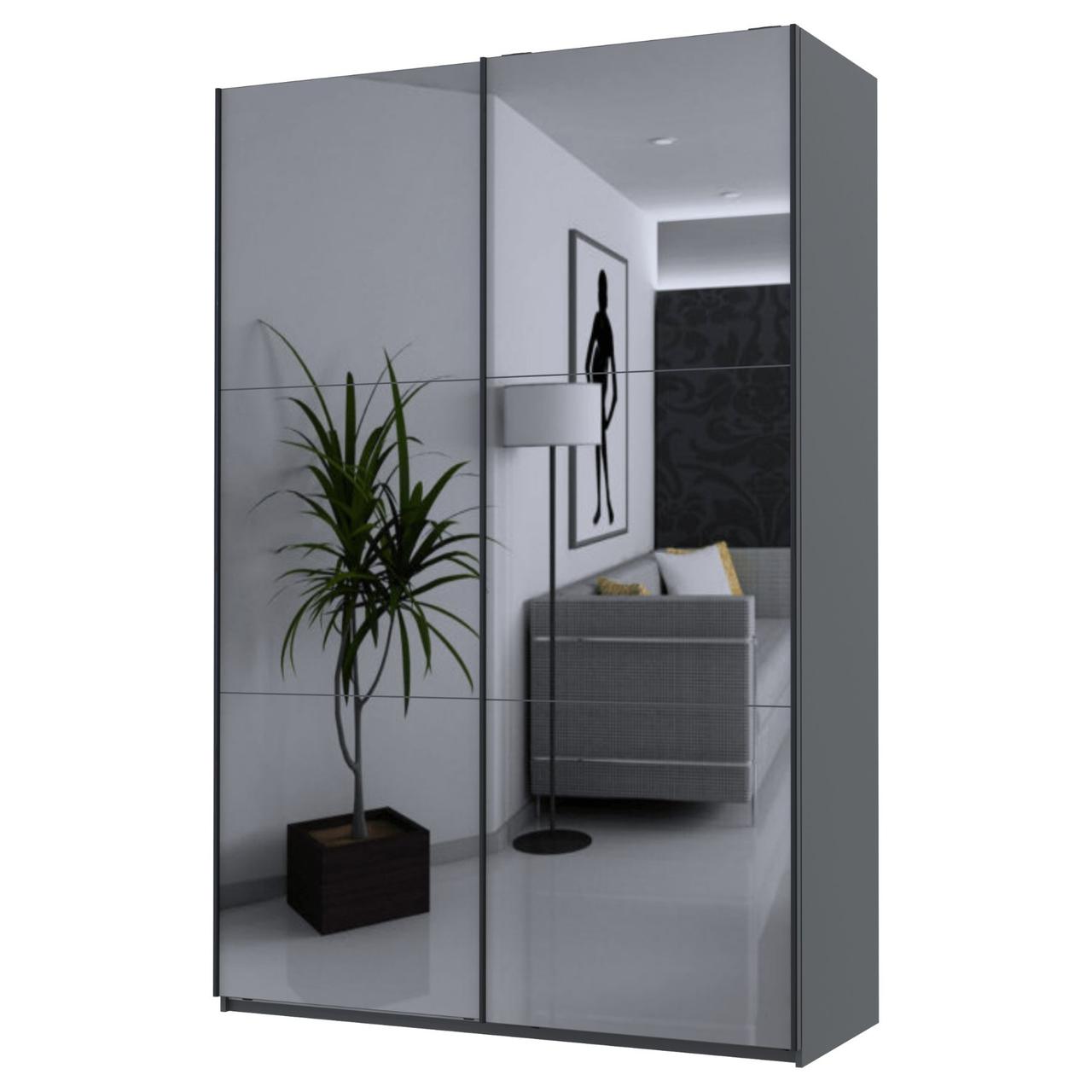 Шафа купе Doros G-Caiser Графіт 2 Дзеркала / 3 частини 160х60х240 (42005021) 4
