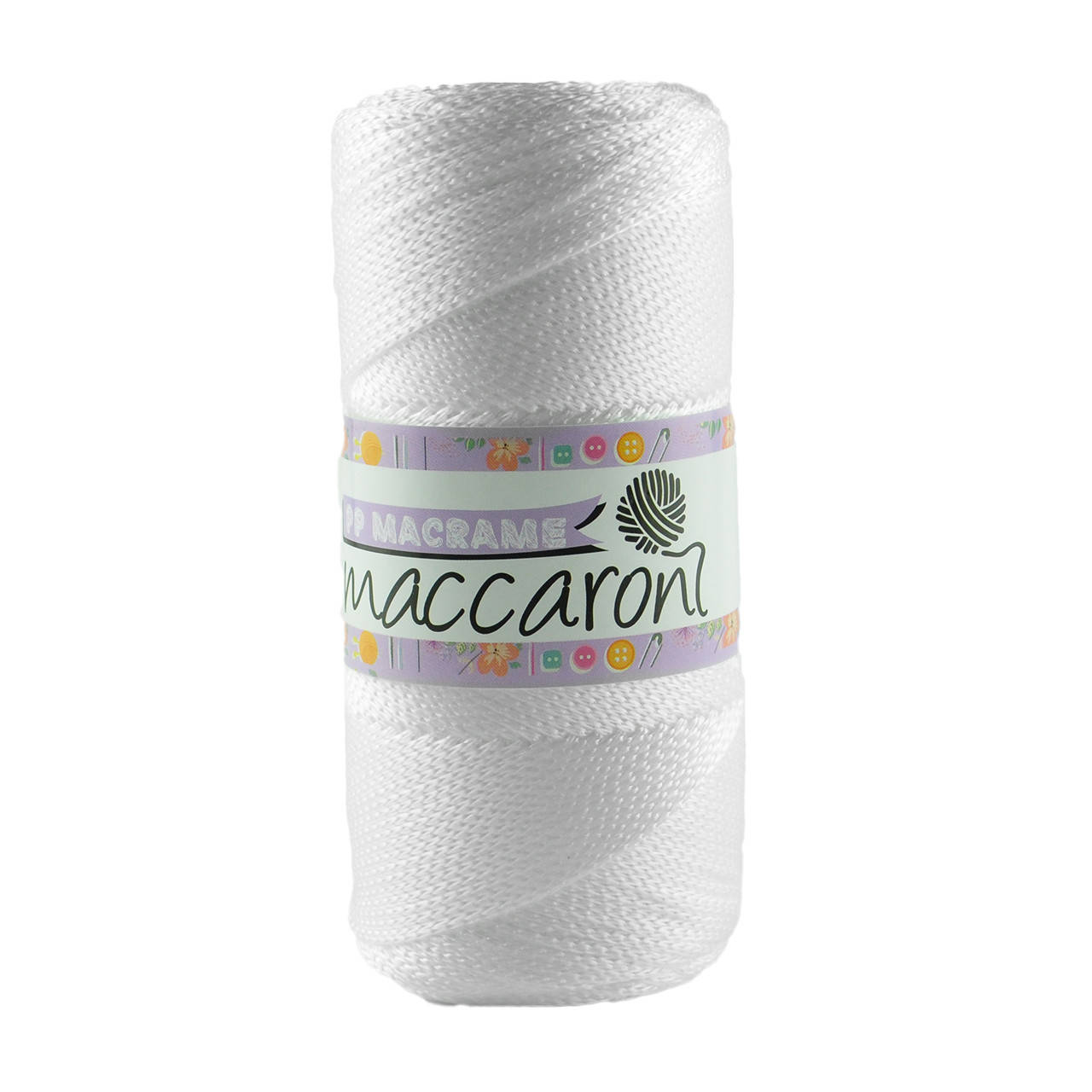 

Шнур поліпропіленовий Maccaroni PP Macrame 2 mm Білий, Белый