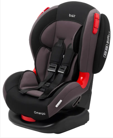 

Автокрісло Bair omega (9-25 кг) чорний - сірий смокі