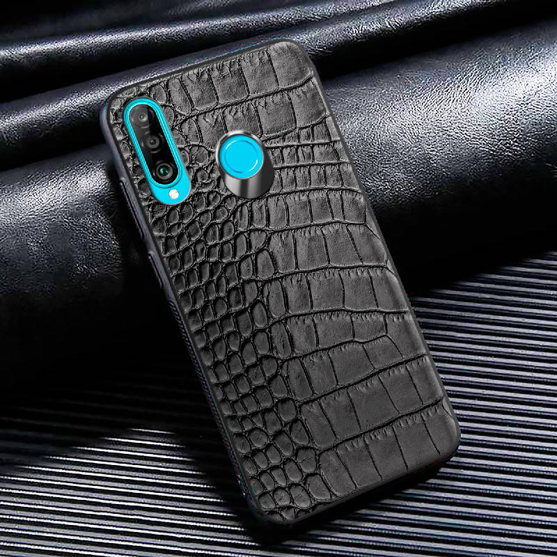 

Кожаный чехол BoxFace Huawei P30 Lite Crocodile Black, Черный