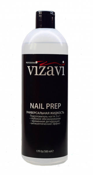 

Универсальная жидкость Nail prep Vizavi (500мл)