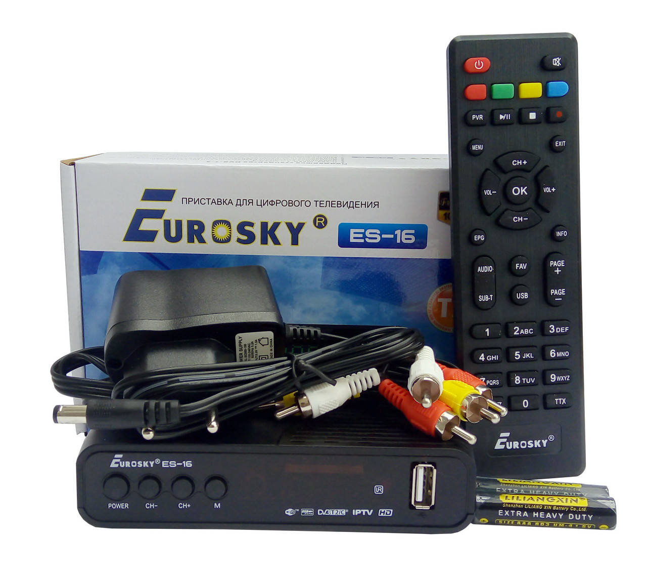 

Эфирный тюнер ресивер Eurosky ES-16 DVB-T 2 ресивер Eurosky ES-16 T2 Новый цифровой эфирный приемник
