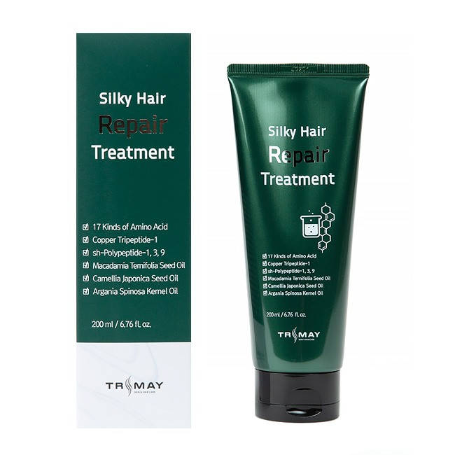 

Слабокислотный восстанавливающий бальзам с пептидами Trimay Silky Hair Repair Treatment, 200 мл