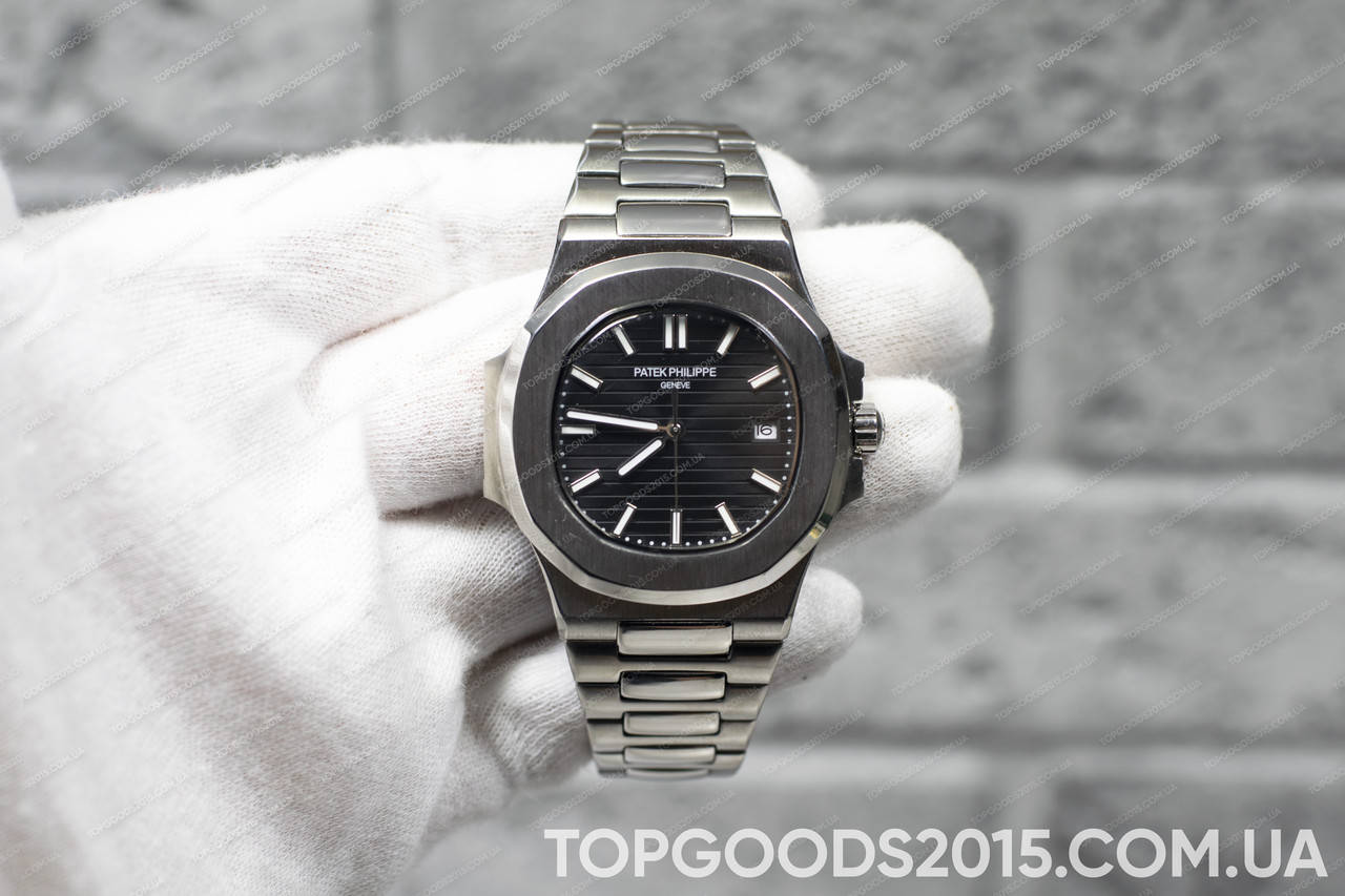 

Наручные механические часы Patek Philippe Nautilus Silver-Dark