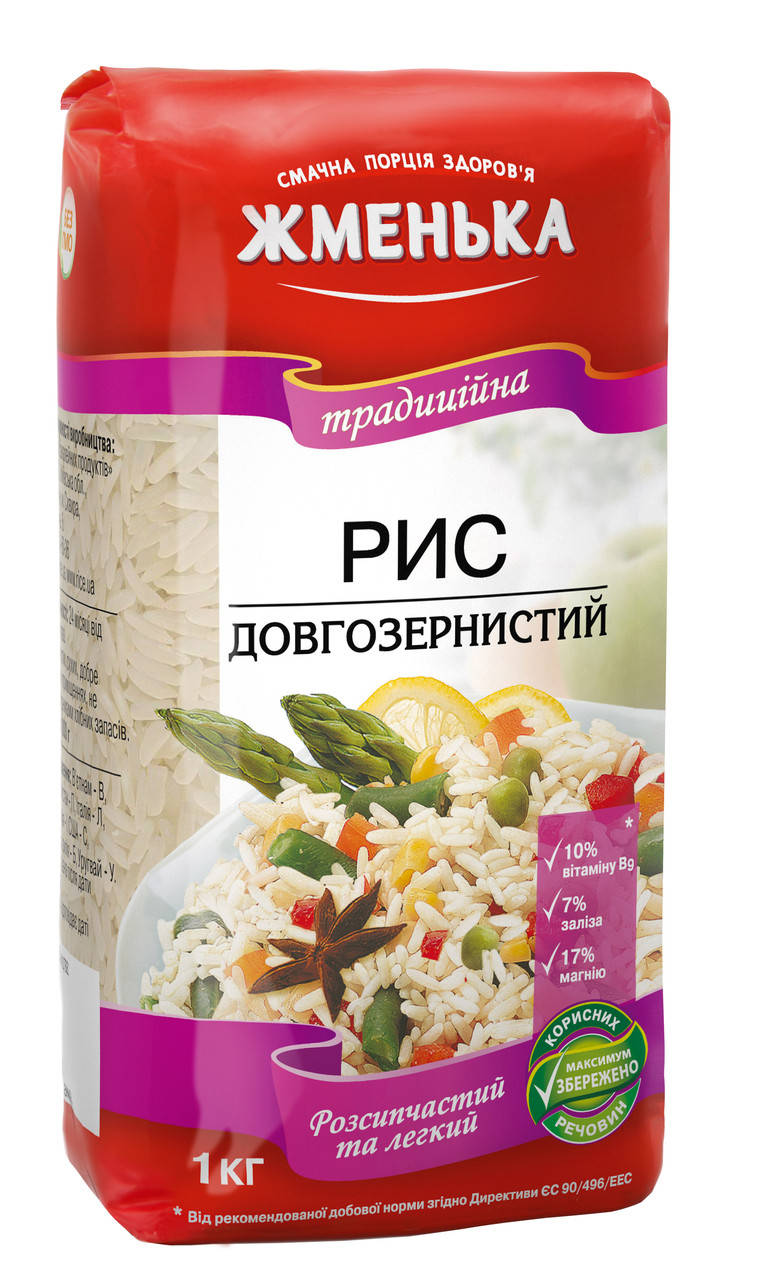 

Рис длиннозернистый Жменька 1 кг