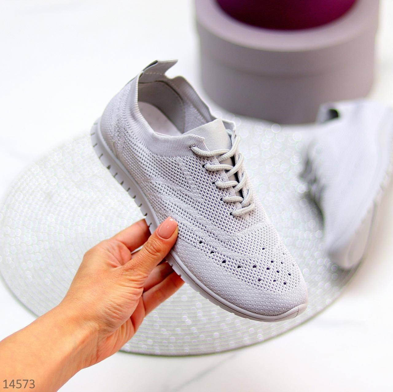 

Кеды женские текстильные серые на низкой платформе, Серый