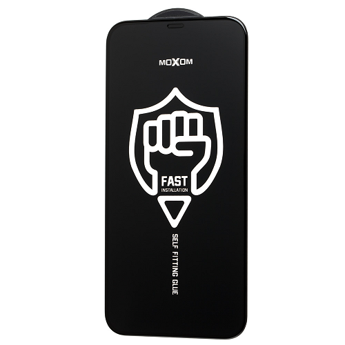 

Защитное стекло iPhone 12 Pro Max 6.7 Moxom FS Черный