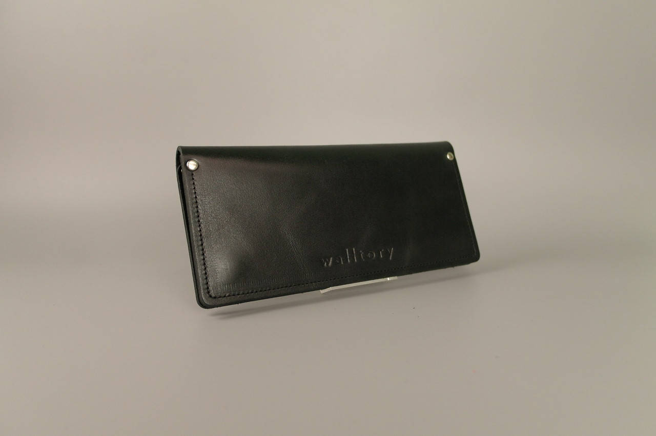 

Кошелек SLIM WALLET (черная гладкая кожа), Черный