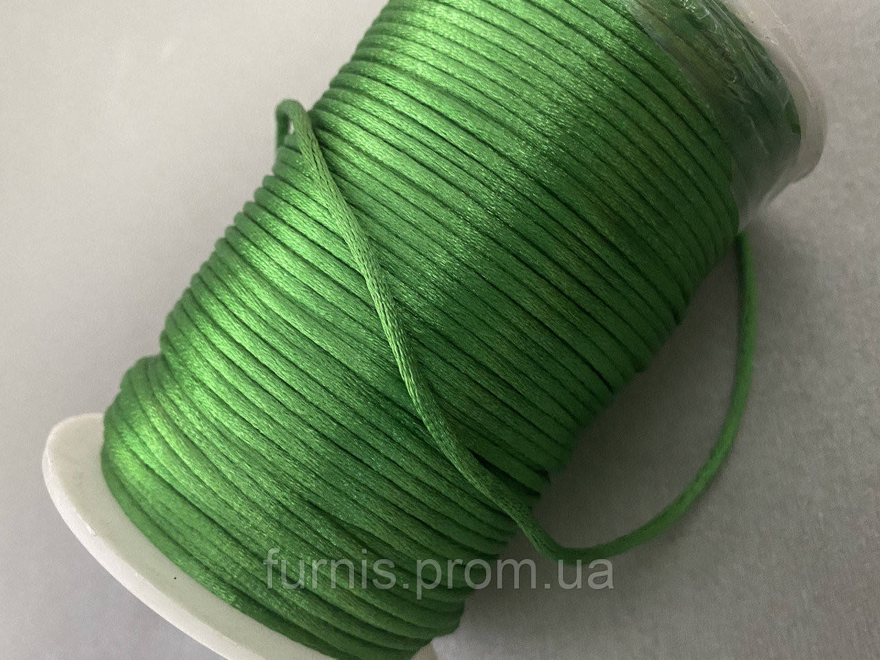 

Шнур атласний круглий 2мм/100ярдів (зелений), Зелёный
