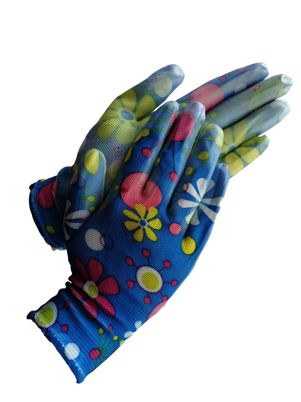 

Перчатки женские садовые "Цветочек" синтетика+полиуретан Размер 8
