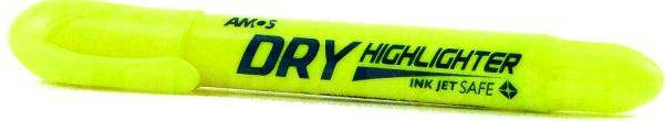 

Маркер текстовый Amos сухой флуоресцентный HLD12YL, желтый.