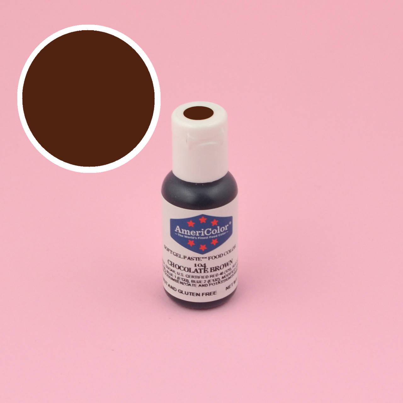 

Гелевая краска AmeriColor Шоколадно-коричневая/Chocolate Brown 21 гр