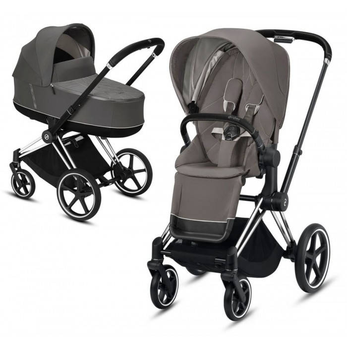 

Коляска Cybex Priam 2 в 1 Soho Grey шасси chrome black