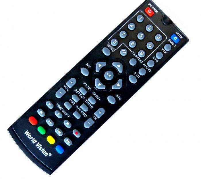 

Пульт для тюнера world vision t36/ t56/ t59/ t59d/ t126, Черный