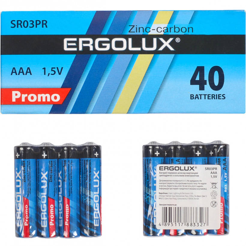 

Батарейка Ergolux AAA SR03PR/4p синяя Promo E-883327 - Минимальный заказ 40 шт.