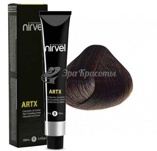 

Крем-краска для волос 4/71 Темно-коричневый Artx Nirvel Professional, 100 мл