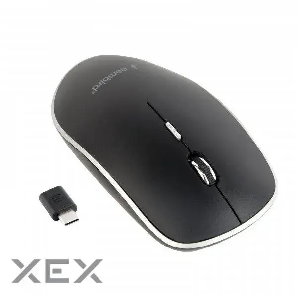 

Мышка Gembird MUSW-4BSC-01Black бесшумно, TYPE-C, Черный