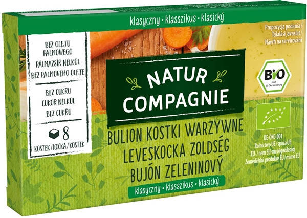 

Бульйон Natur Compagnie овочеві кубики БІО, 8 шт