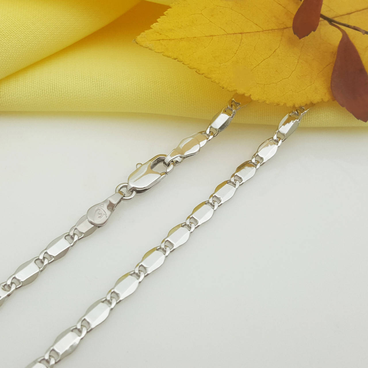 

Цепочка "Пластины 3.5 мм." 60 см., родий; Xuping Медсплав