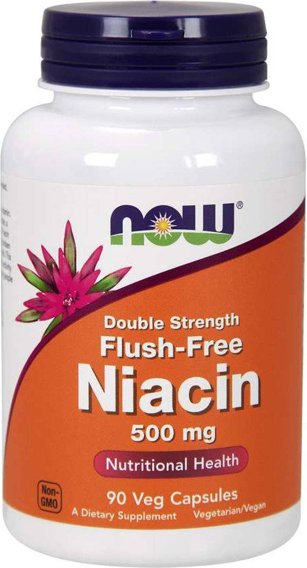 

NOW Foods Flush-Free Niacin Double Strength 500 мг 90 капсул