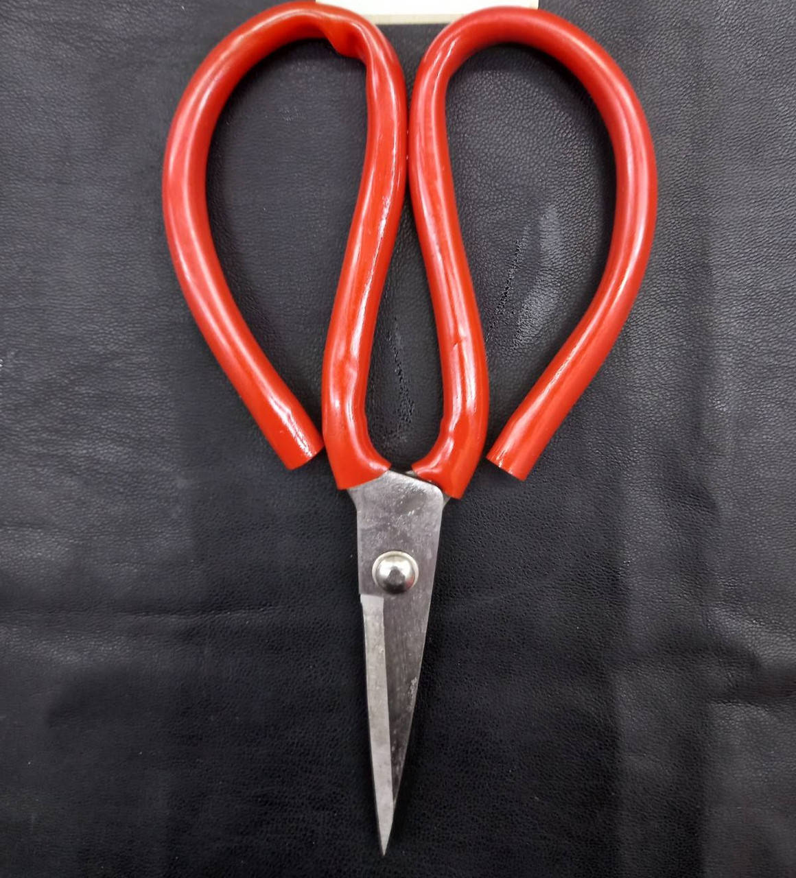 

Ножницы для кожи, прорезиненная ручка, кованое железо