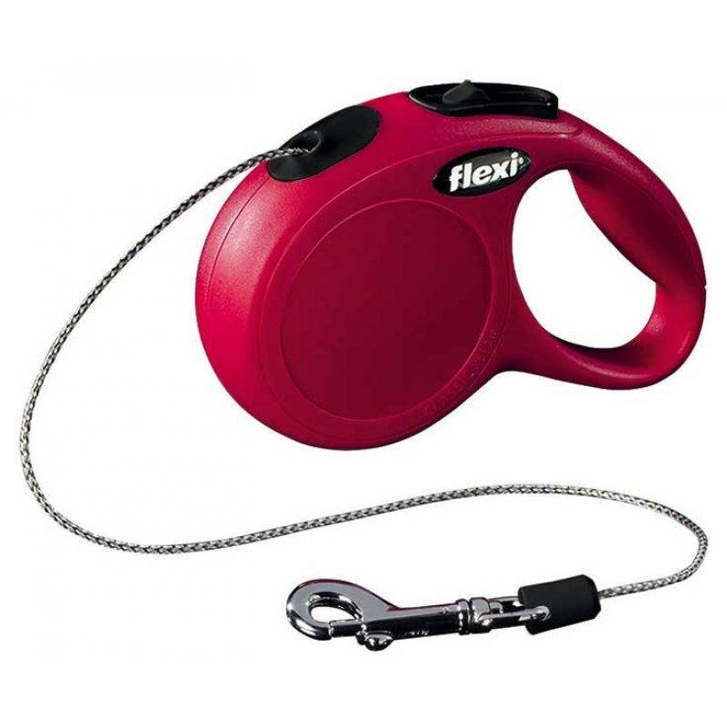 

Flexi Classic XS поводок-рулетка ( 3м, до 8кг ,трос ) красный
