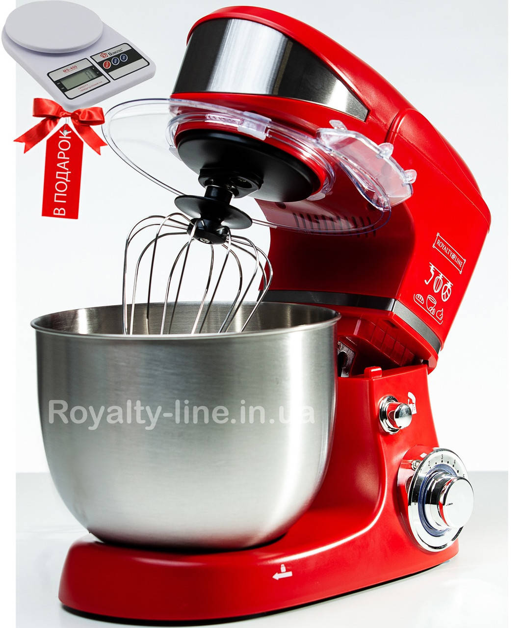 

Тестомес миксер планетарный Royalty Line 1600 Red