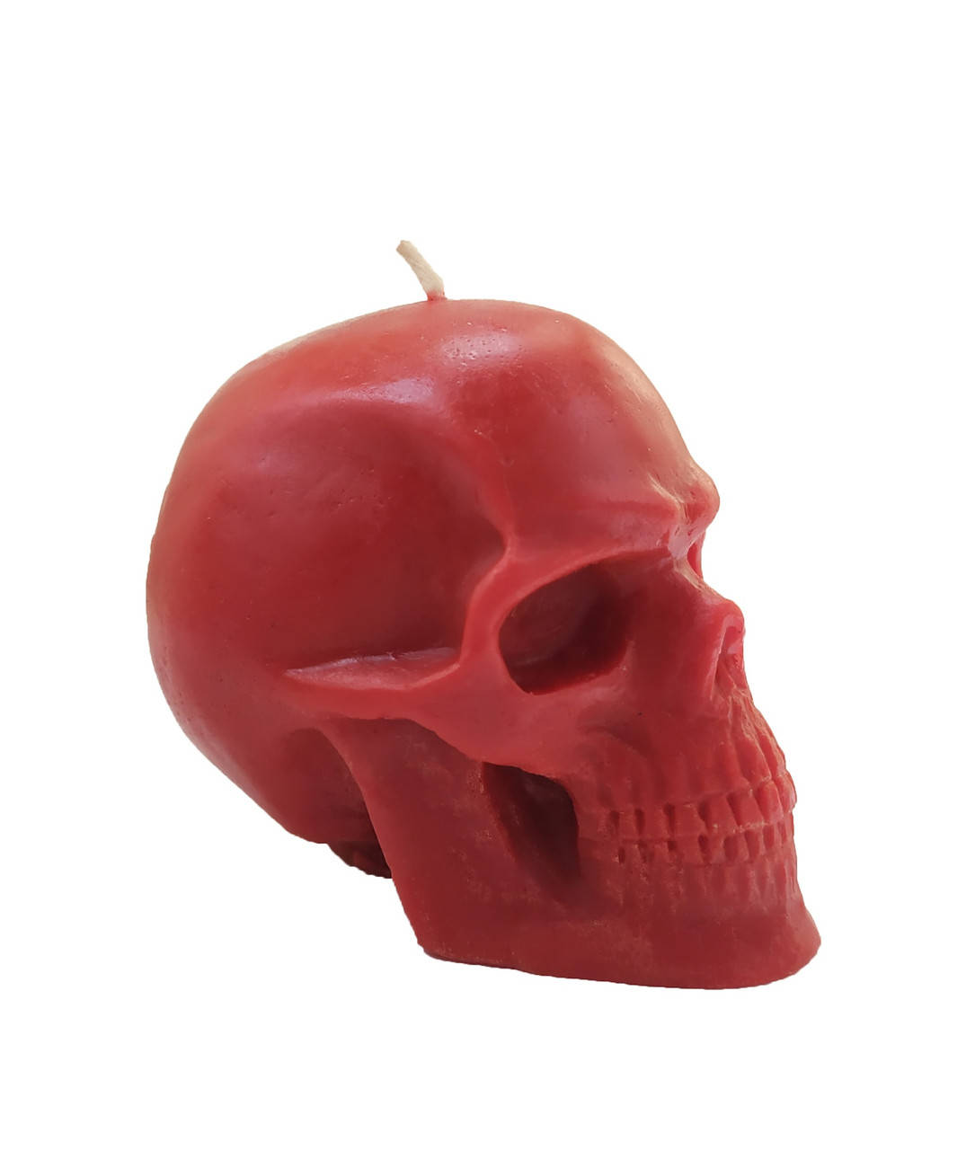 

Восковая красная свеча - Череп, Красный