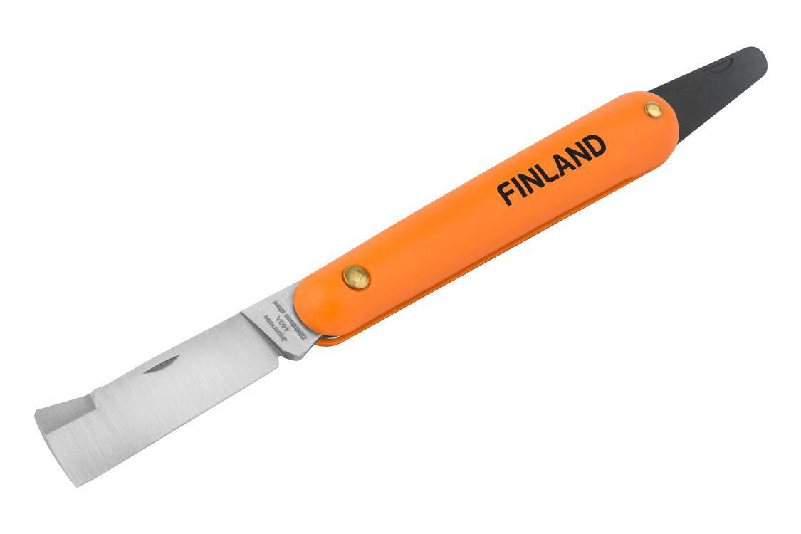 

Нож прививочный с язычком для отгиба коры и прямым лезвием Finland (1454)