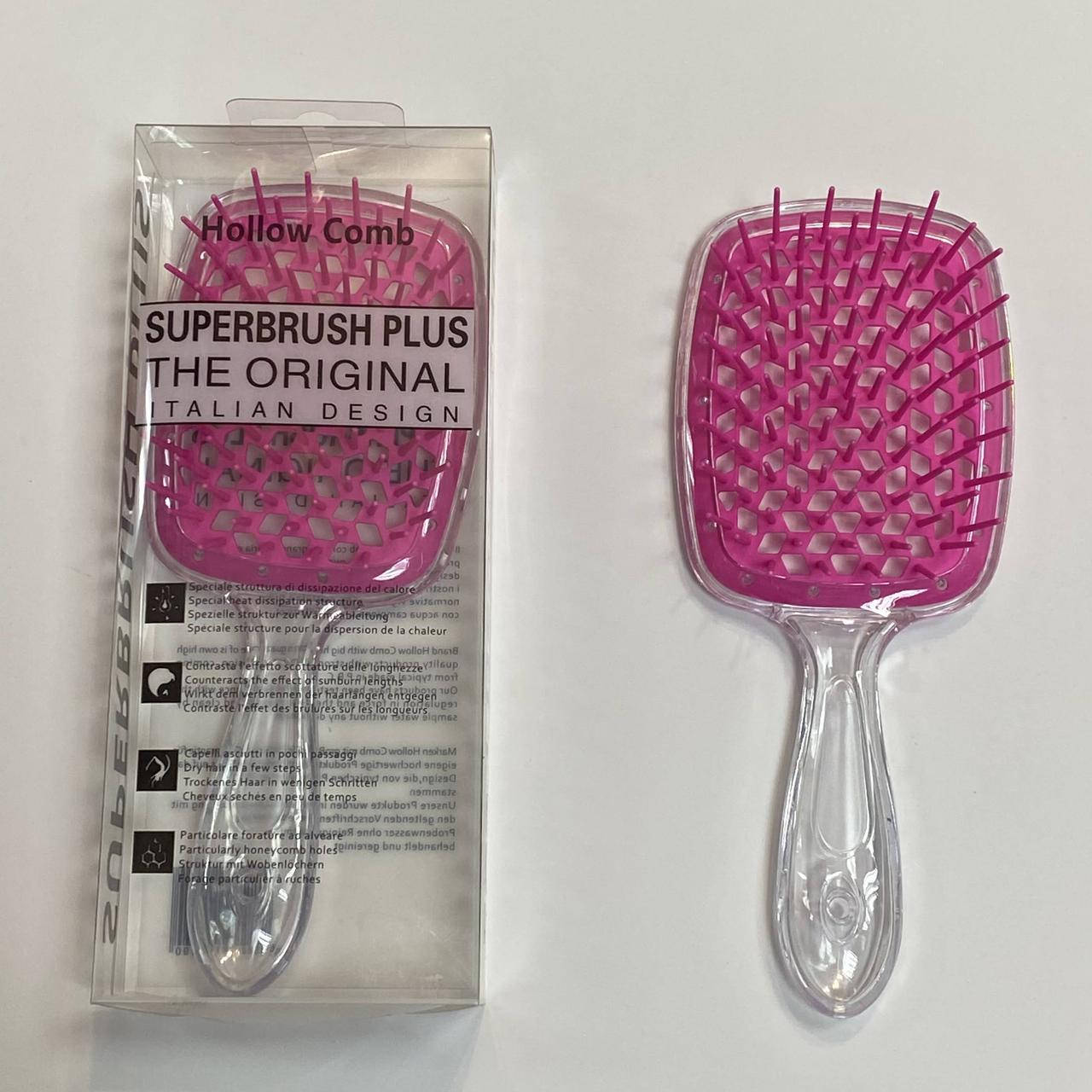 

Расческа для волос Superbrush Plus Hollow Comb, прозрачный/розовый, Бирюзовый
