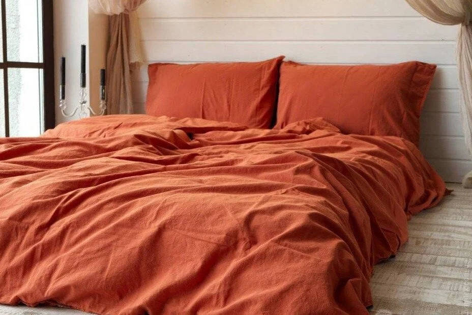 

Постельное белье Limasso Stonewashed Ranforse 200 х 220 см Mecca Orange, Коралловый