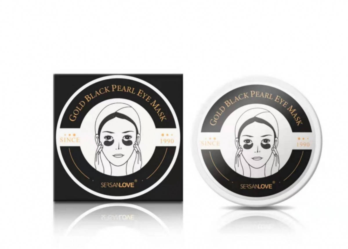 

Гидрогелевые патчи под глаза с черным жемчугом и золотом Sersanlove Gold Black Pearl Eye Mask, 84г/60шт