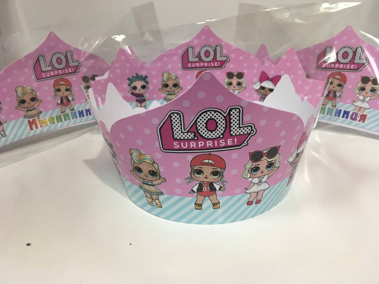

Корона ляльки "ЛОЛ/LOL" картонні тематичні святкові (Іменинниця / Именинница ) на День народження-
