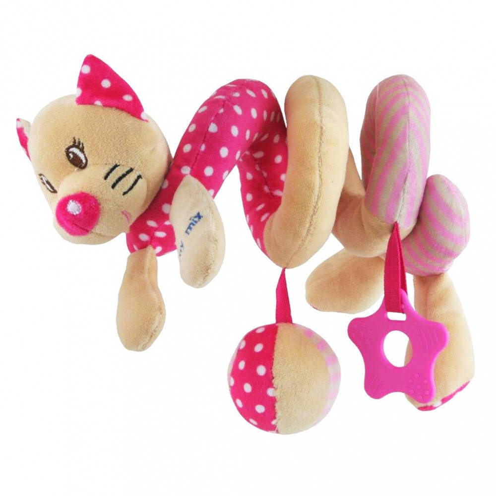 

Плюшевая игрушка спираль Baby Mix STK-17519C Котик, Розовый