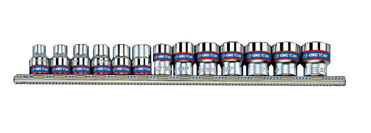 

Набор головок 3/8" 13 ед. на планке 7-19 мм 12-гранные