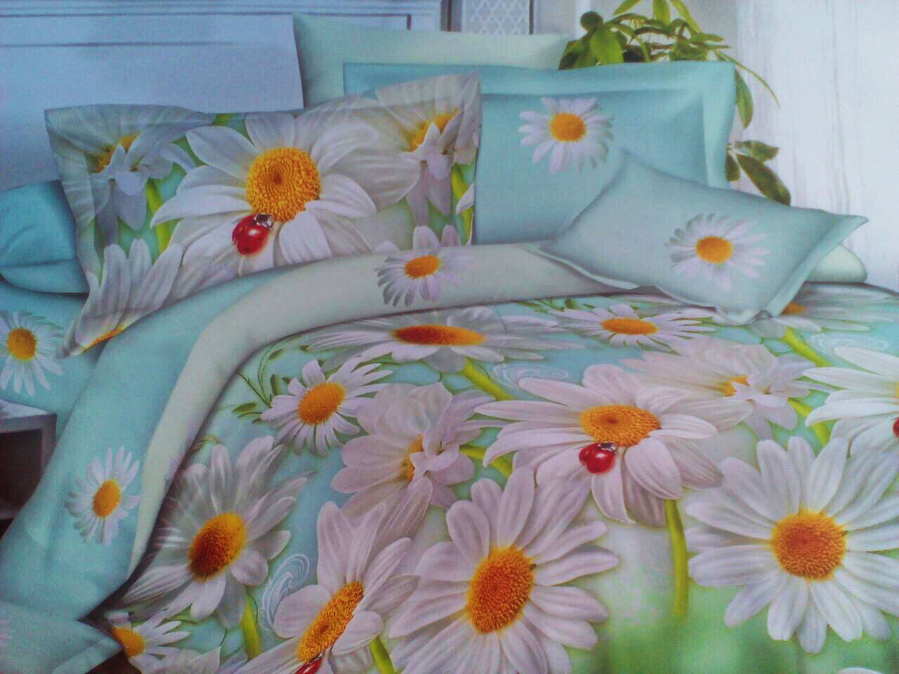 

Комплект постельного белья от украинского производителя Polycotton Двуспальный 90932, Разные цвета