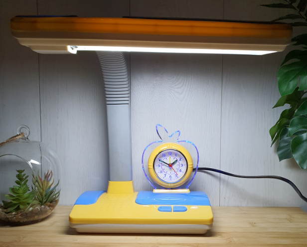 

Настольная лампа Tinko 30102 Yellow, с часами школьная, Желтый