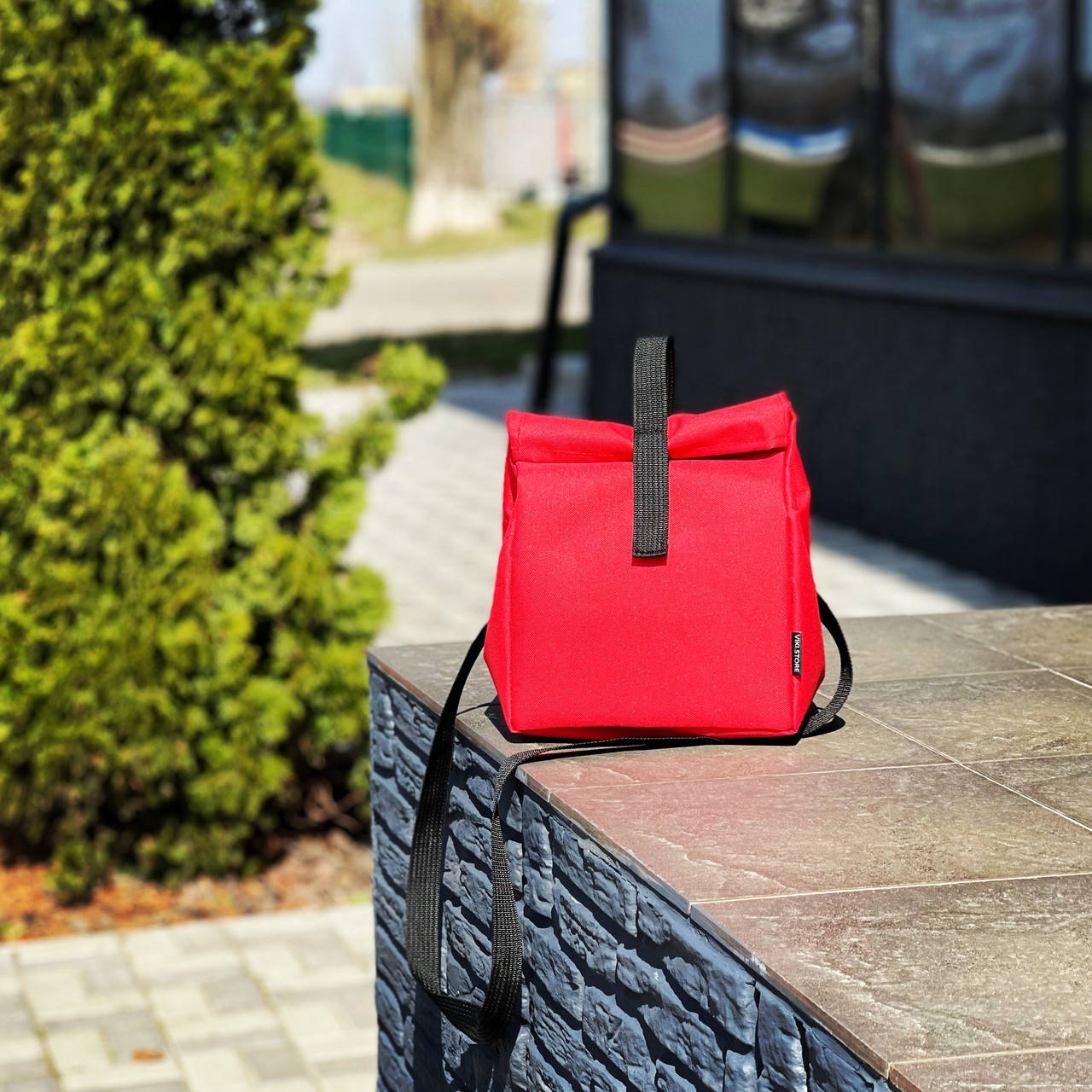 

Термосумка Ролтоп красного цвета VS Thermal Eco Bag, ланч бег, ланч бокс, термоланчбег, lunch bag, Красный