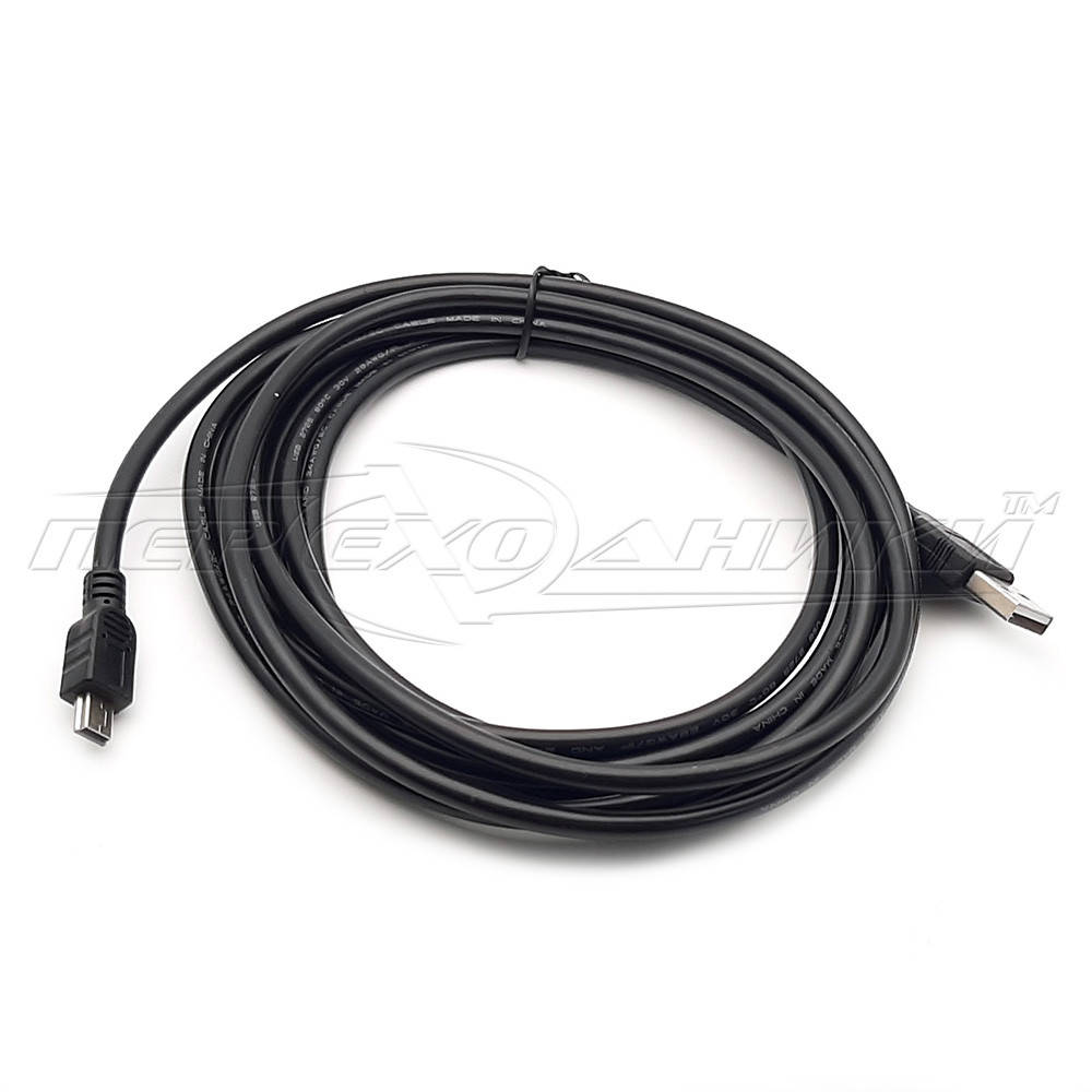 

Кабель USB 2.0 AM - mini USB(хорошее качество), 3 м, Черный