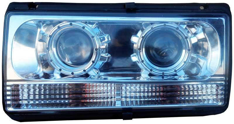 

Передние фары ВАЗ 2107 хром с ангельскими глазками