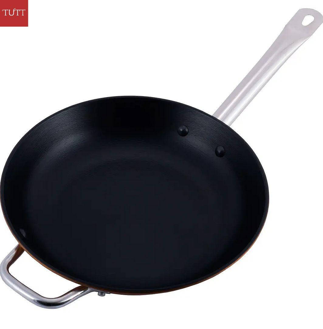 

Сковорода чугунная 30см ручка из нержавеющей стали KM-4805 Kamille