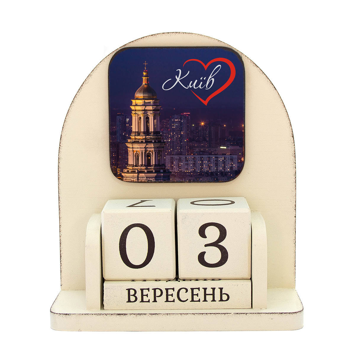 

Вечный календарь "Города Украины. Киев ♥", размер 160х140х60 мм