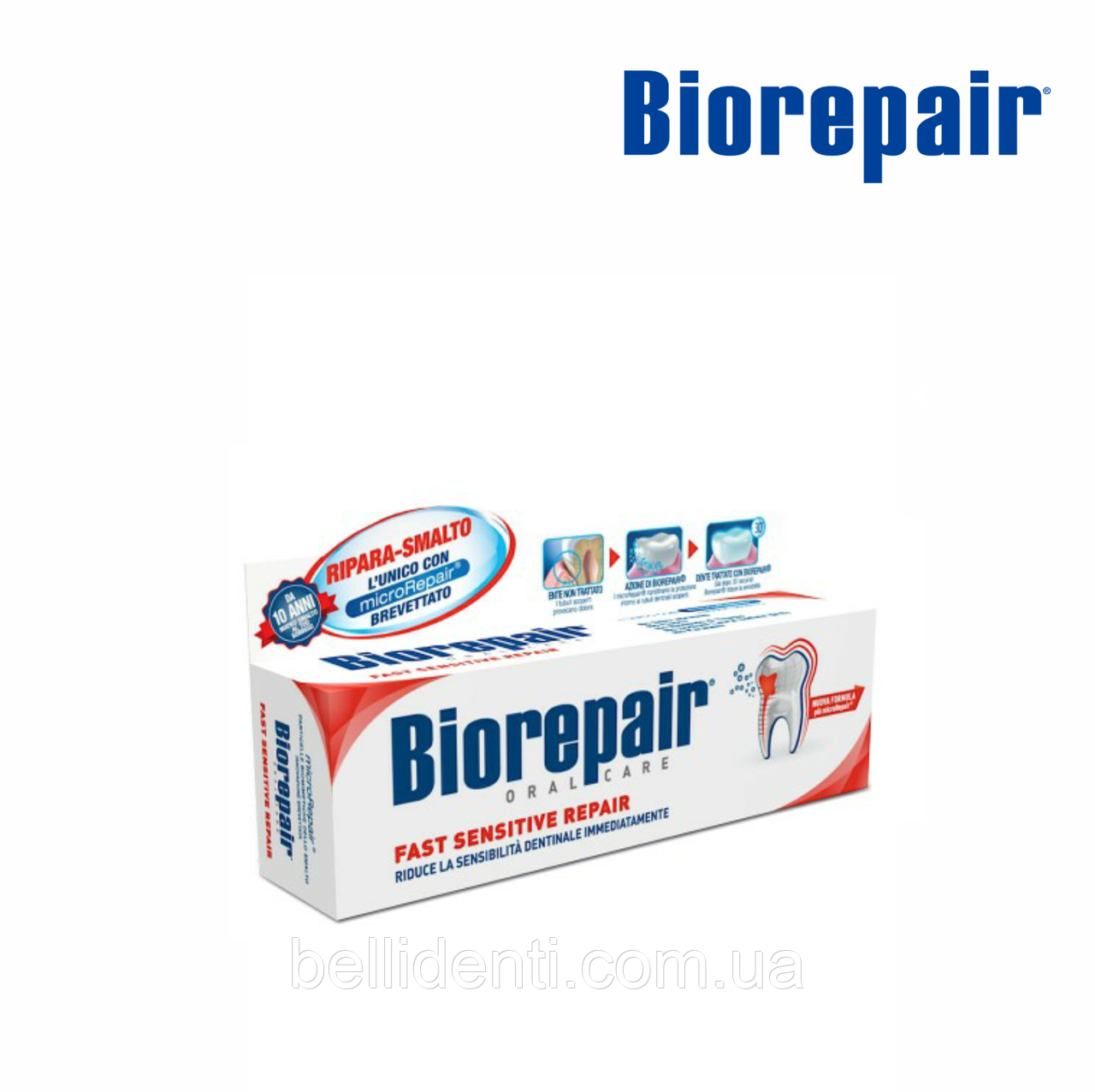 

Зубная паста BIOREPAIR "Быстрое избавление от чувствительности", 75 мл