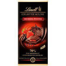 

Шоколад Lindt Edelbitter Mousse Erdbeer Pfeffer 70% 150г
