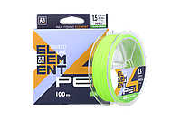 

Шнур Zeox Element PE X4 100м Fluo Green #1.0, Зелёный