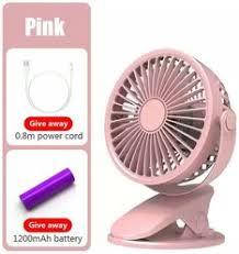 

Настольный мини вентилятор на прищепке XH-09 — Pink портативный