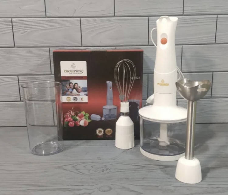 

Блендер 4 в 1 Crownberg CB 6222 миксер измельчитель венчик чоппер