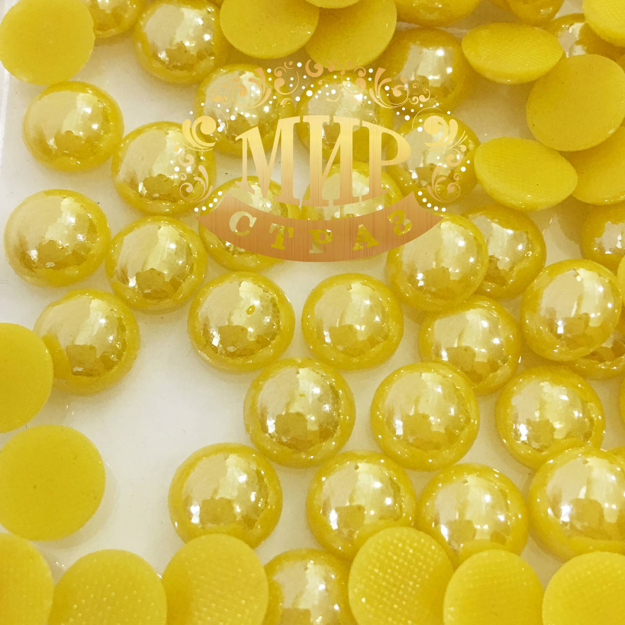 

Полужемчуг керамика Yellow 50шт/уп (РАЗМЕР НА ВЫБОР)
