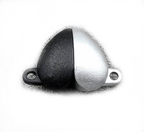 

Застежка Finding Замочек магнитный сердце Черный серебро матовый 11 mm x 16 mm